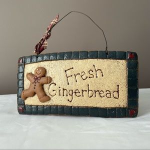Gingerbread Kitchen Plaque Sign Ornament